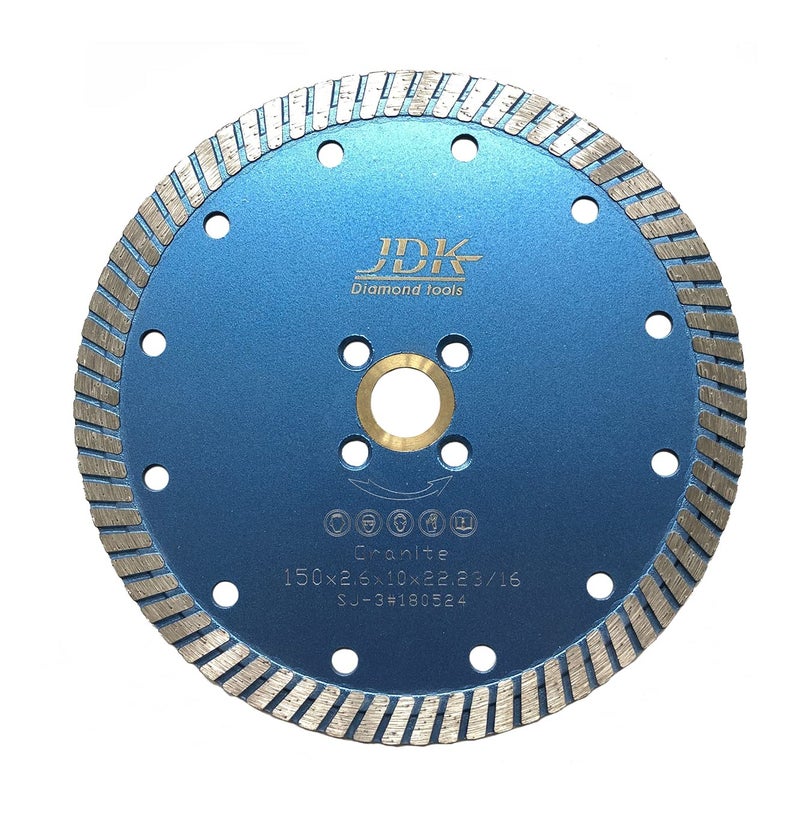 JDK1801C 6 Inch Dry Cutting Granite of Continuous Rim Diamond Saw Blade with 7/8 Inch Arbor - Image 1
